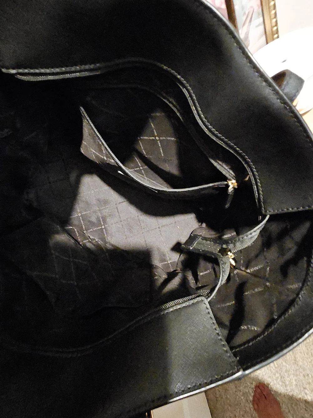 Michael Kors Black Saffiano Leather Tote Bag - Picture 9 of 12